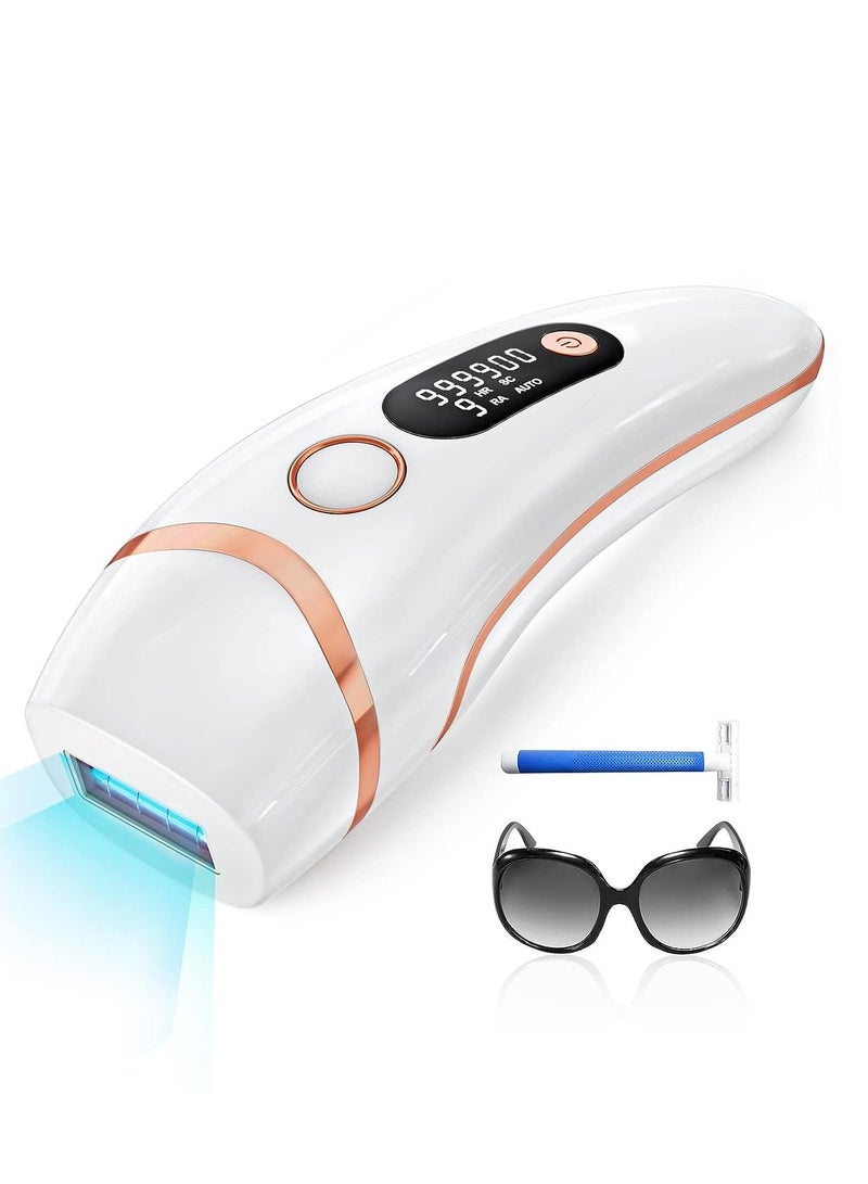Laser Hair Removal Devices for Women and Men, 3-in-1 At-Home 9 Levels Upgrade 999900 Flashes for Face Armpit Arm Bikini Line Leg Whole Body