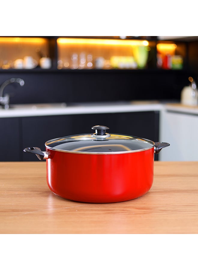 Casserole With Lid Red 50cm