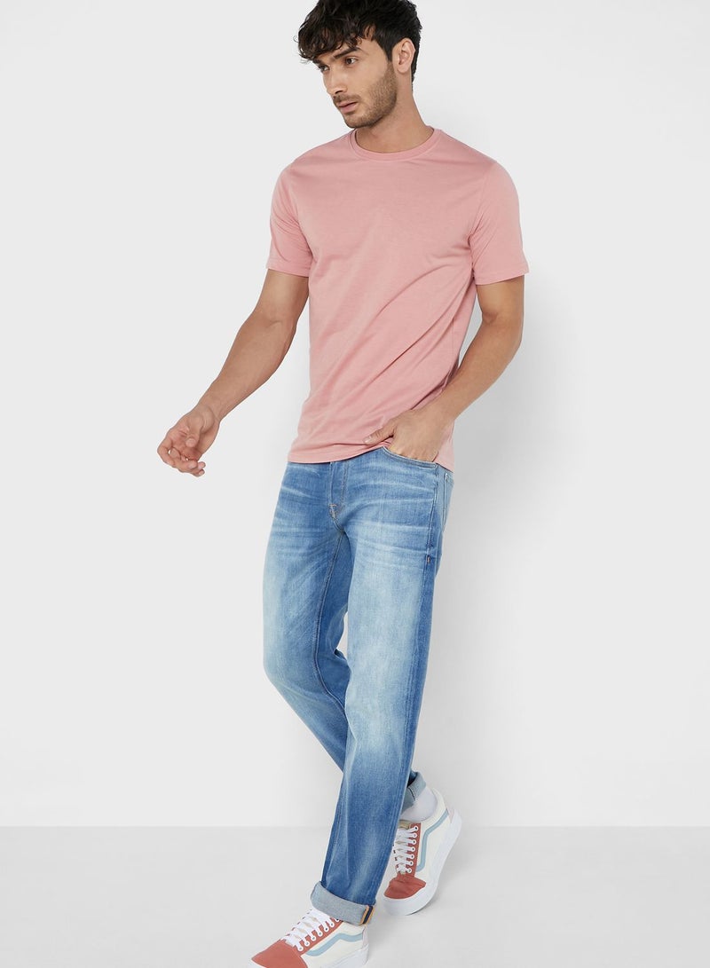 Light Wash Slim Fit Jeans