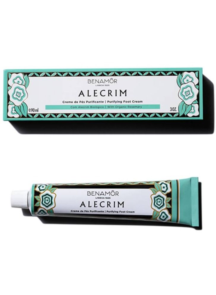 Benamor Alecrim Foot Cream Foot Care Cream for Cracked Heels and Dry Skin Moisturise and Soften Hard Rough Skin and Callused Feet 90ml
