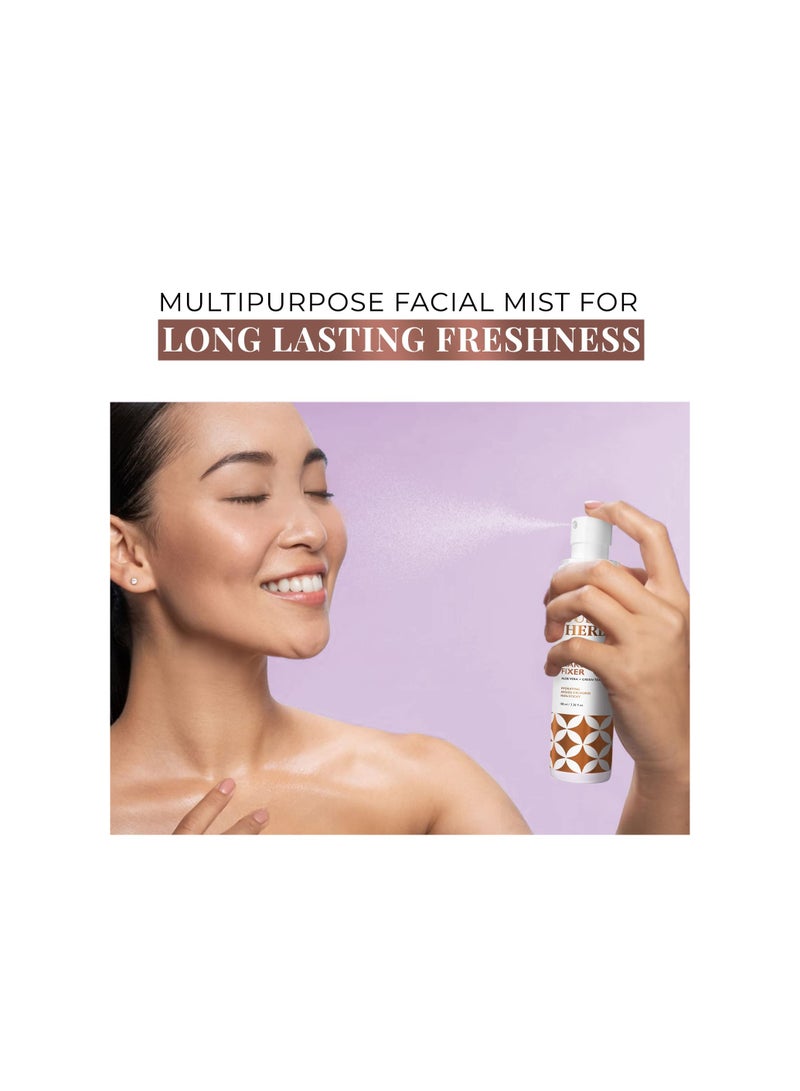 Just Herbs Long Stay Non Sticky Makeup Fixer Setting Spray for Face Makeup with Aloevera and Green Tea