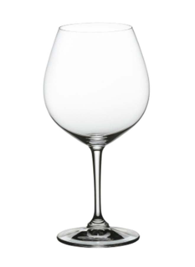 4-Piece Burgundy Vivino Wine Glass Set Clear