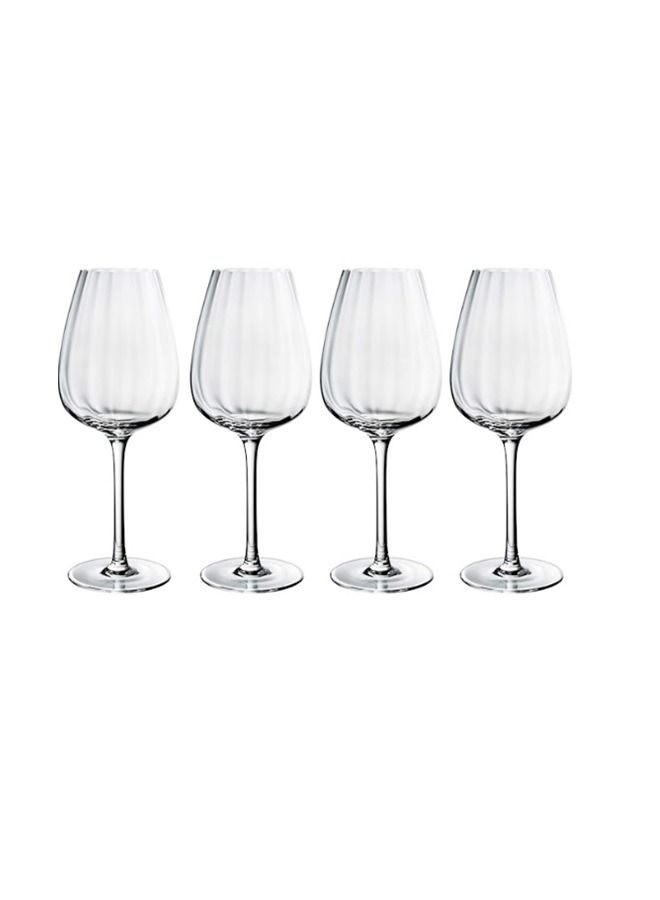 4-Piece Rose Gardern White wine glass