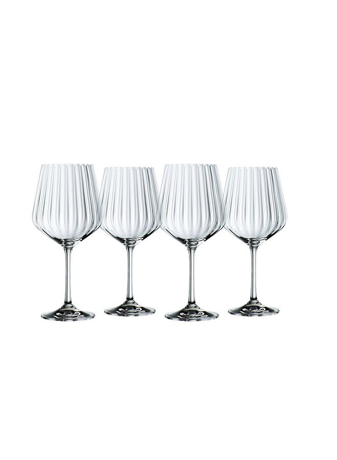 4-Piece Gin and Tonic Crystal Wine Glasses