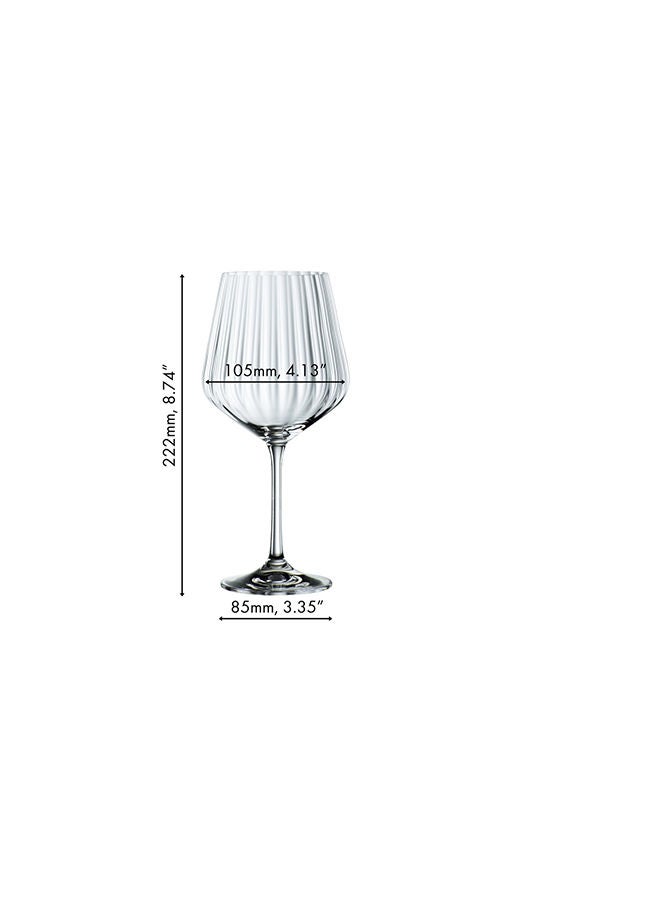 4-Piece Gin and Tonic Crystal Wine Glasses