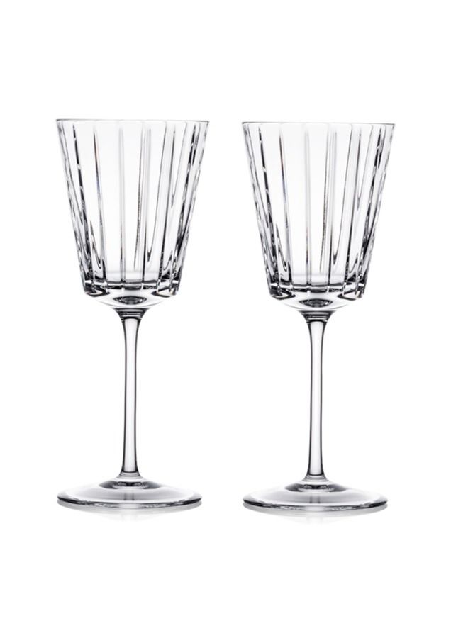 2-Piece White Wine Avenue Set Clear