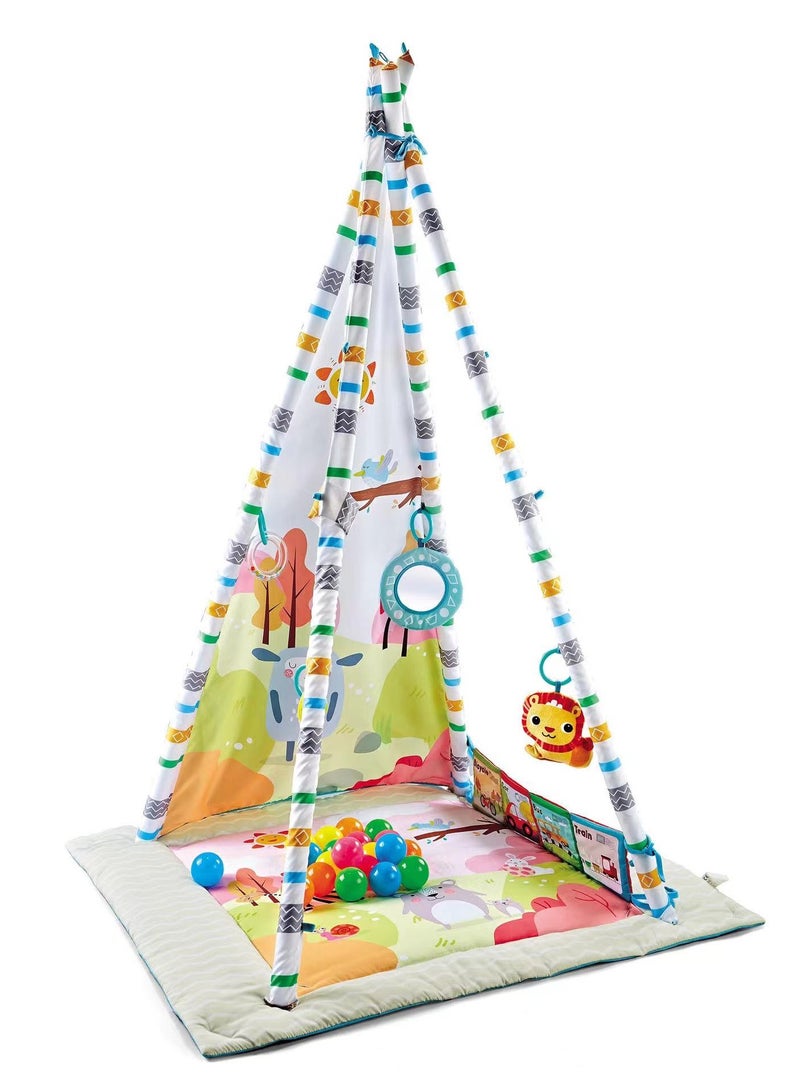 2 in 1 Baby Acitivity Play Gym and removable Toys Tent - A