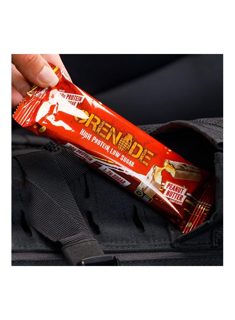 Grenade High Protein, Low Sugar Bar - Peanut Nutter, 12 x 60 g