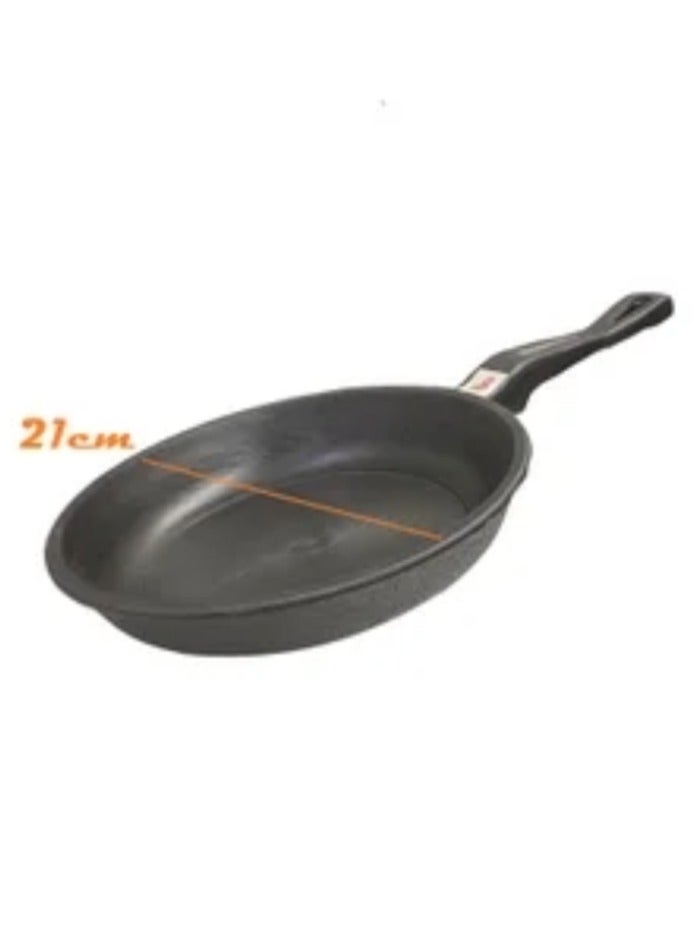 Pre-Seasoned Cast Iron Fry Pan Made in India Black 21cm