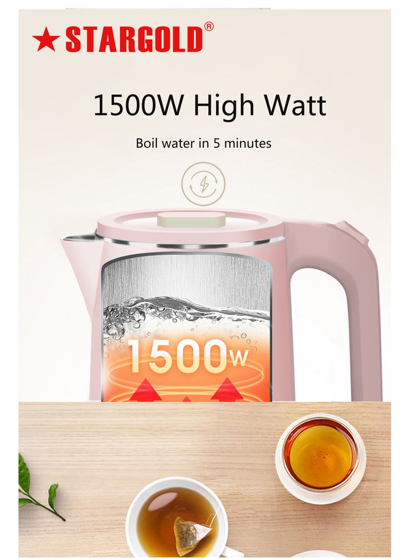Electric Kettle 1.5 Litre with Auto Turn-Off Kettle 1500W