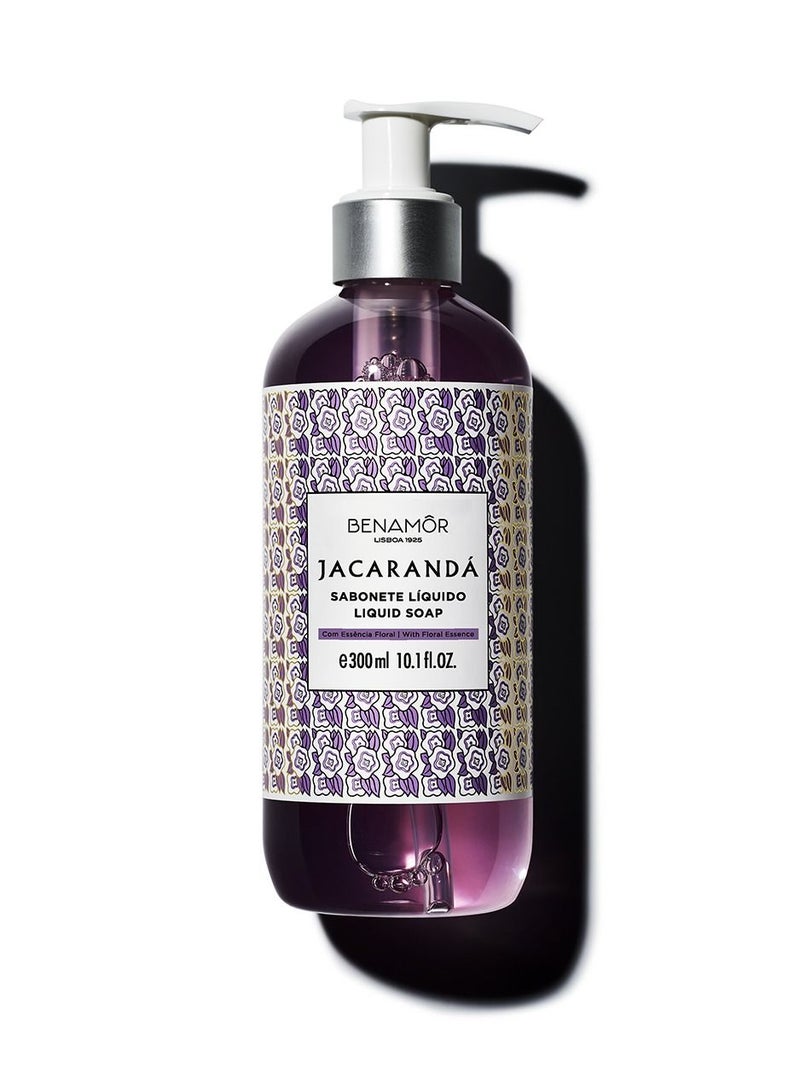 Benamor Jacaranda The Original Liquid Soap with Aloe Vera Moisturising Softening Hand Wash Delicate Floral Scent Paraben Free Vegan 300ml