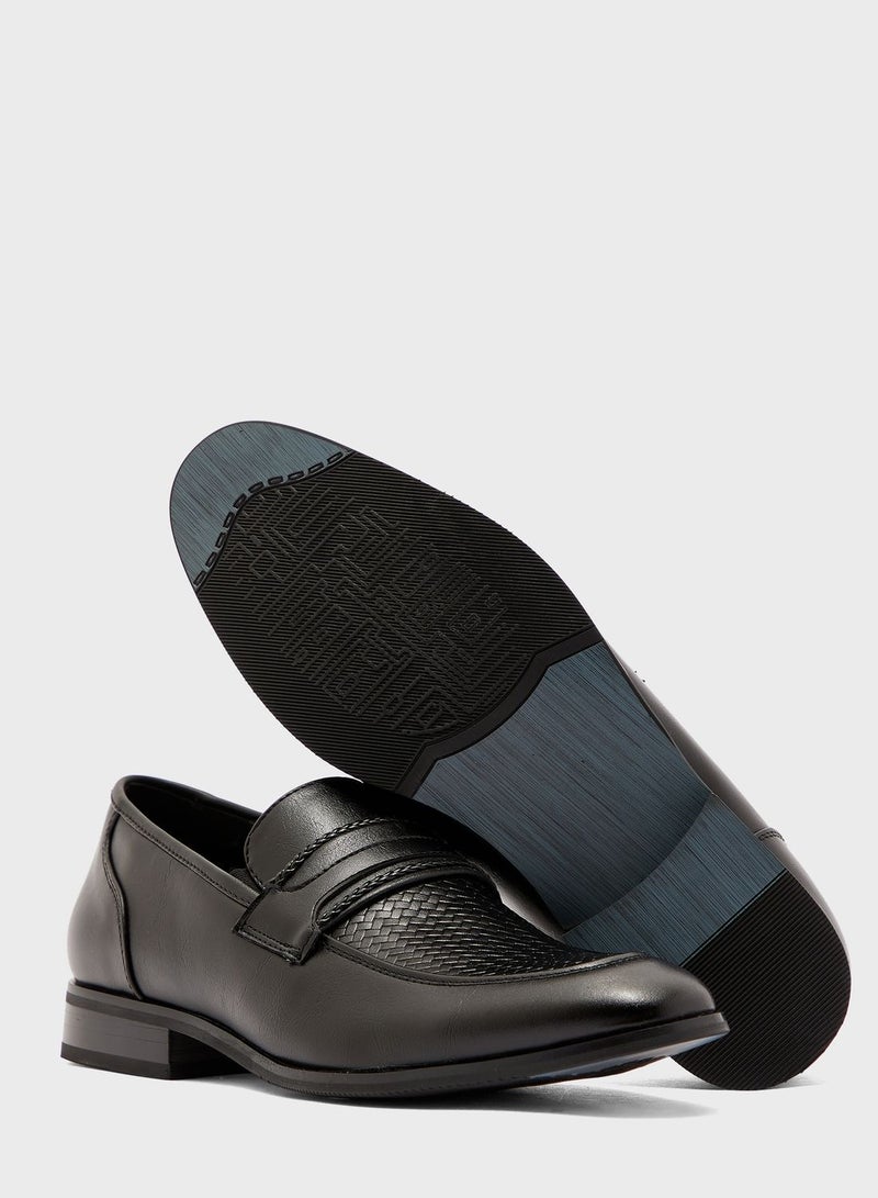 Formal Textured Apron Slip Ons