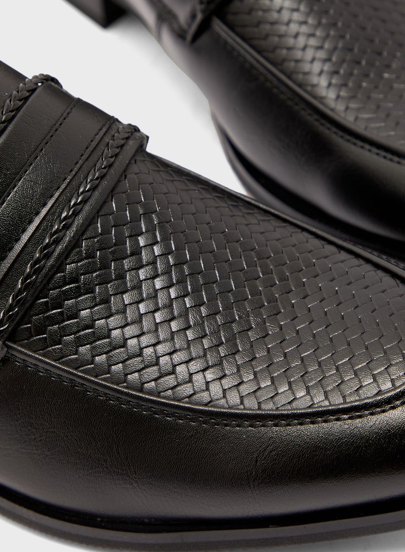 Formal Textured Apron Slip Ons