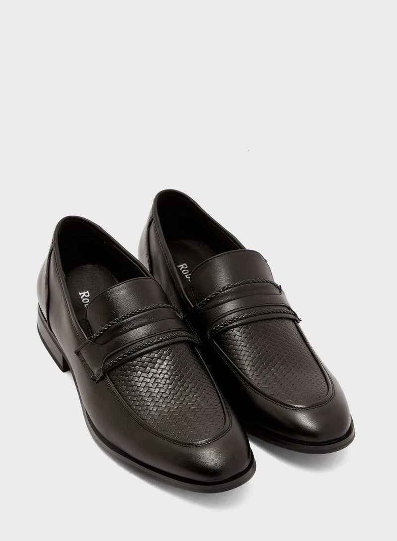 Formal Textured Apron Slip Ons