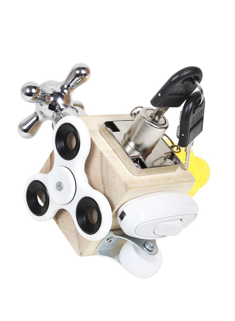 7 in 1 Wooden Sensory Busy Cube