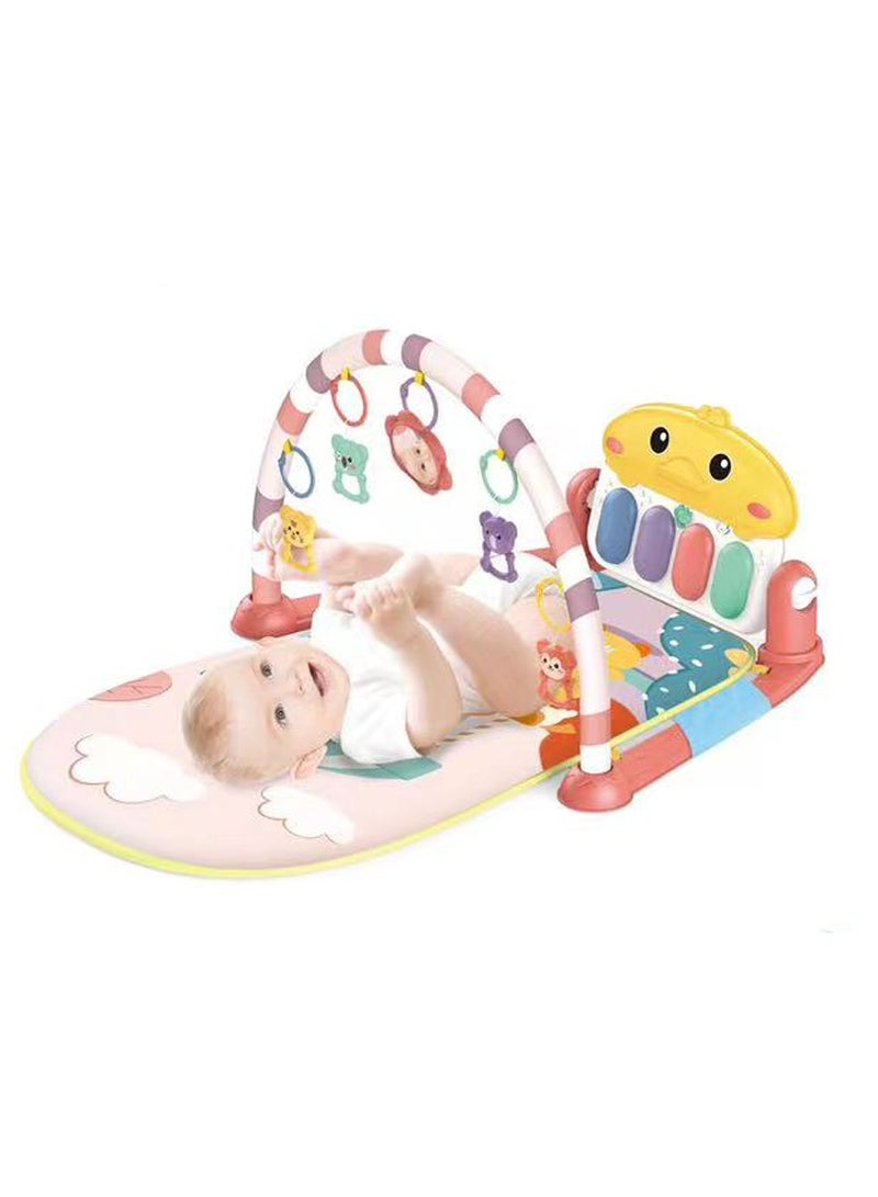 2 in 1 Baby Play Mat Gym with Adjustable Cradle -B