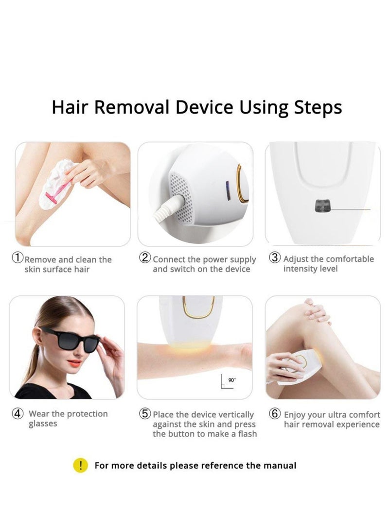 Laser Hair Removal IPL Epilators Device with 500000 Flashes for Women's Home Use, Painless Body Shaver and Hair Remover Machine