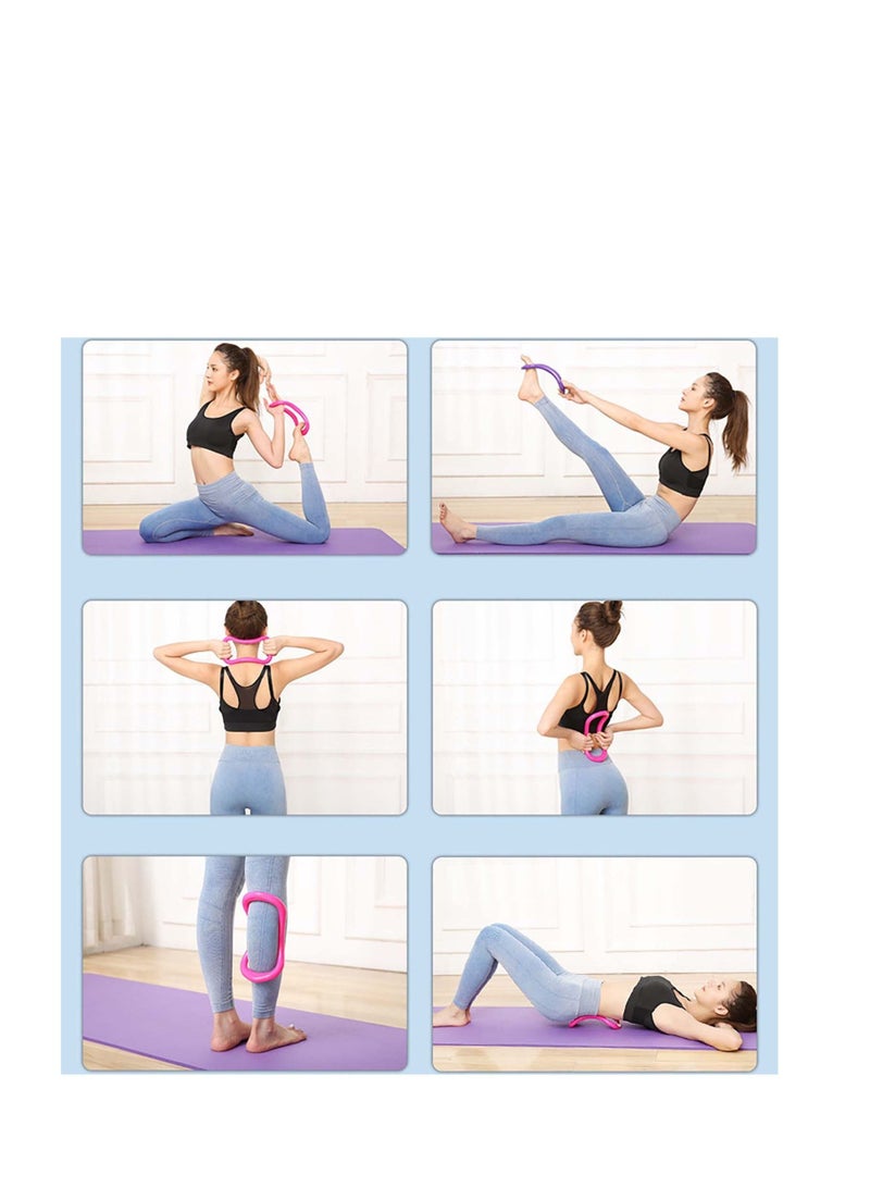 Yoga Ring, Yoga Circle, Lightweight Adjustable Soft Pilates Circles Toning Fitness Great, for Shoulder Back Arm Leg Stretch Neck Massage Upper Back, Leg Exercise for All Ages