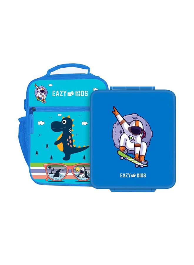 Bento Boxes with Insulated Lunch Bag Combo Baby Astonaut Blue