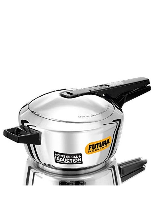 Futura Stainless Steel Induction Compatible Pressure Cooker Silver