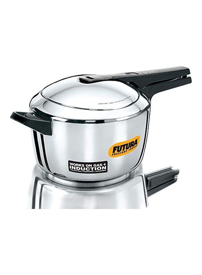 Futura Stainless Steel Induction Compatible Pressure Cooker Silver 5.5Liters