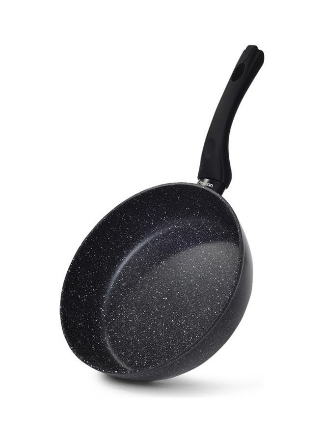 Deep Frying Pan Aluminium Fiore Series Marble Non Stick Coating With Induction Bottom Black 24x6.5cm