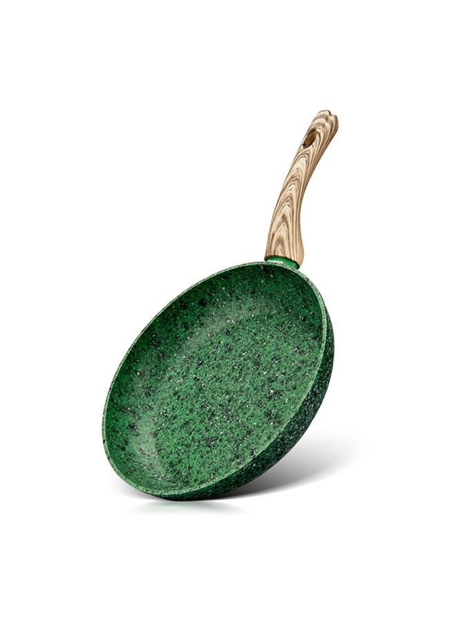 Frying Pan Malachite Series Aluminum with Induction Bottom Green/Brown 28x5.4cm