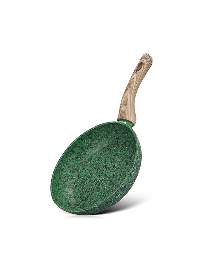 Frying Pan Malachite Series with Induction Bottom Aluminum Non-Stick Green/Brown 20x4.5cm
