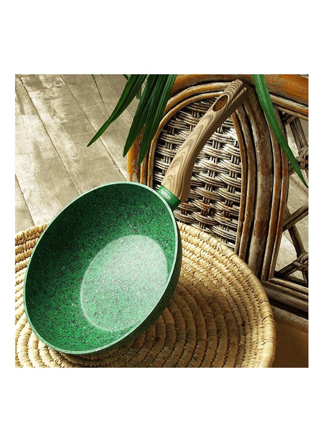 Wok Pan Malachite Series With Aluminum And Induction Bottom green 28x8cm