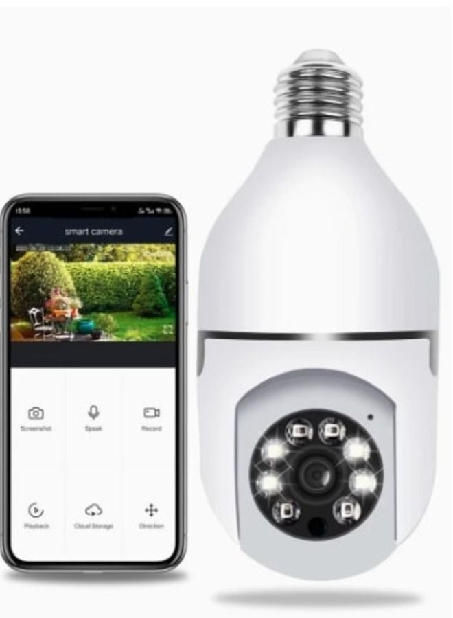 Wireless Wifi Pan Tilt Light Bulb Security Camera 360 Degrees 3.0MP Cam Home Surveillance CCTV IP Camera With Night Vision