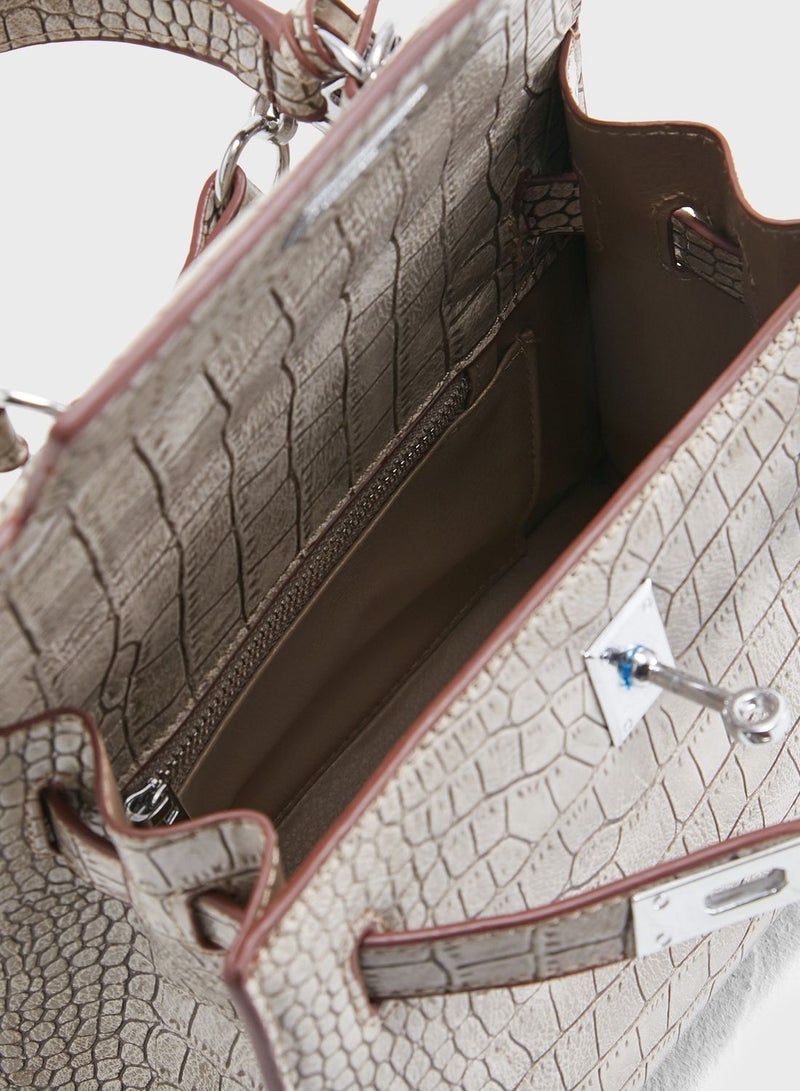 Mini Mock Croc Satchel