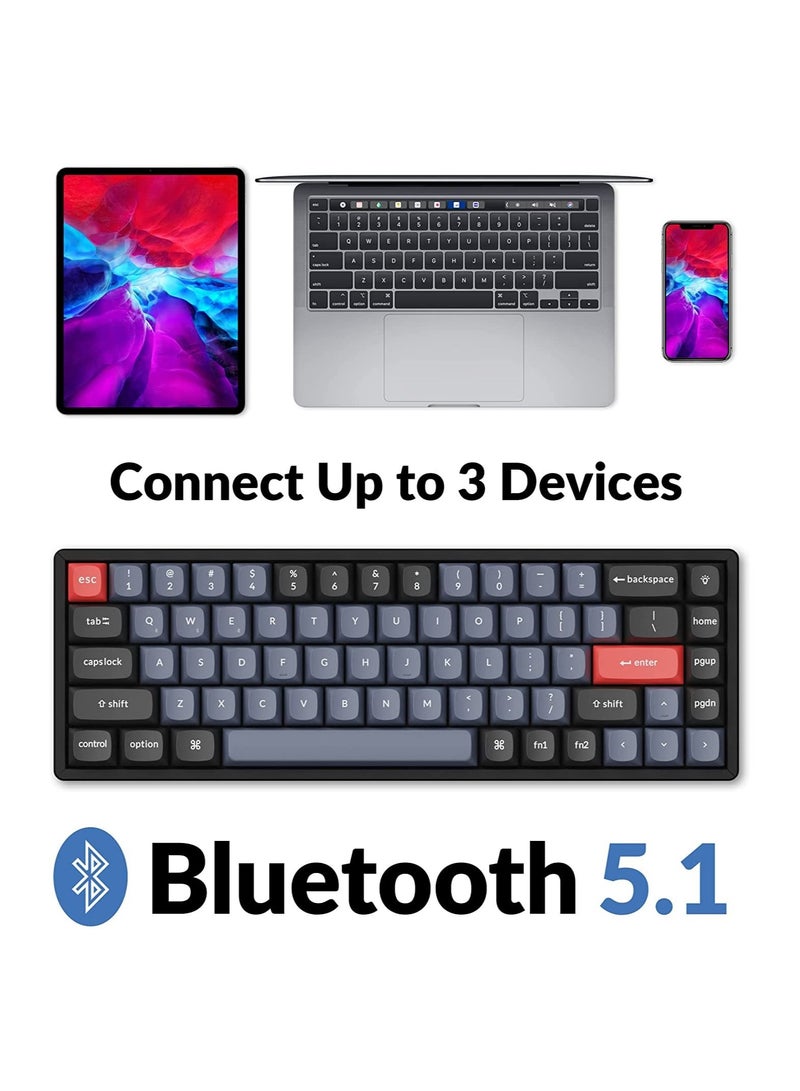 K6 Pro Wireless Custom Mechanical Keyboard, QMK/VIA Programmable Macro, Hot-Swappable Keychron K Pro Brown Switch, 65% Layout Aluminum RGB Backlit Office Gaming Keyboard for Mac Windows Linux