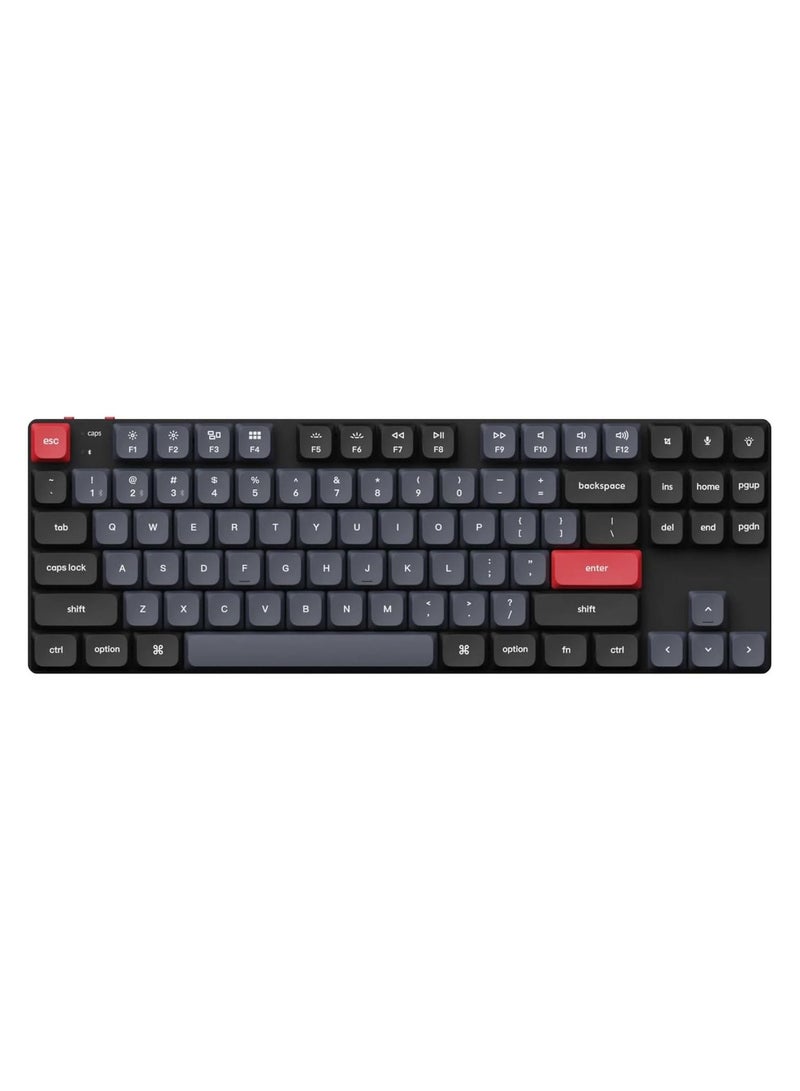 K1 Pro Wireless RGB Custom Mechanical Keyboard, 80% Layout Hot Swappable QMK/VIA Programmable, Ultra-Slim Low Profile Gateron Red Switch Bluetooth/USB-C Wired N-Key Rollover for Mac Windows