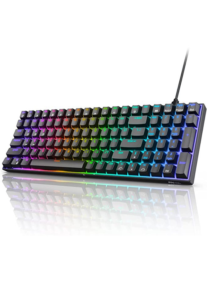 RK100 Tri - Mode Hot Swapable RGB Mechanical Gaming Keyboard Blue Switch