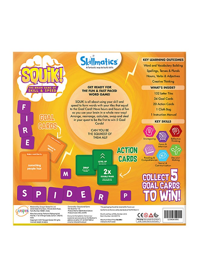 Squik Word Edition Activity Mat