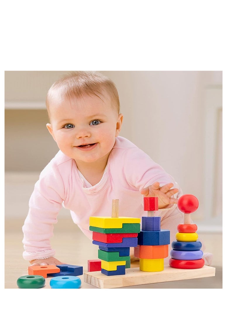 3 Set Rainbow Stacking Tower Toy