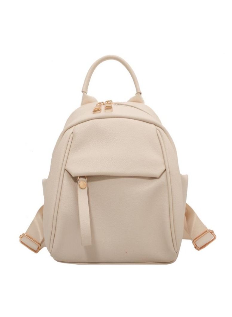 Minimalist Solid Color Shoulder Bag New Fashion Versatile Backpack
