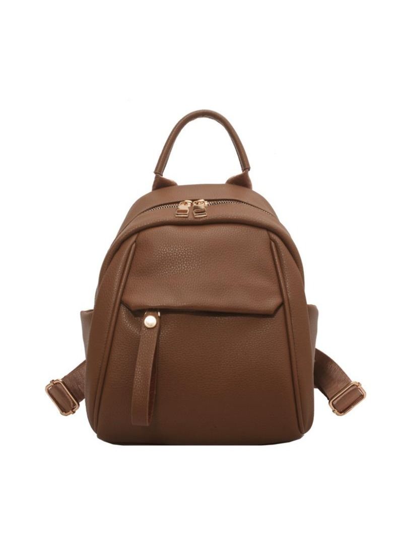 Minimalist Solid Color Shoulder Bag New Fashion Versatile Backpack