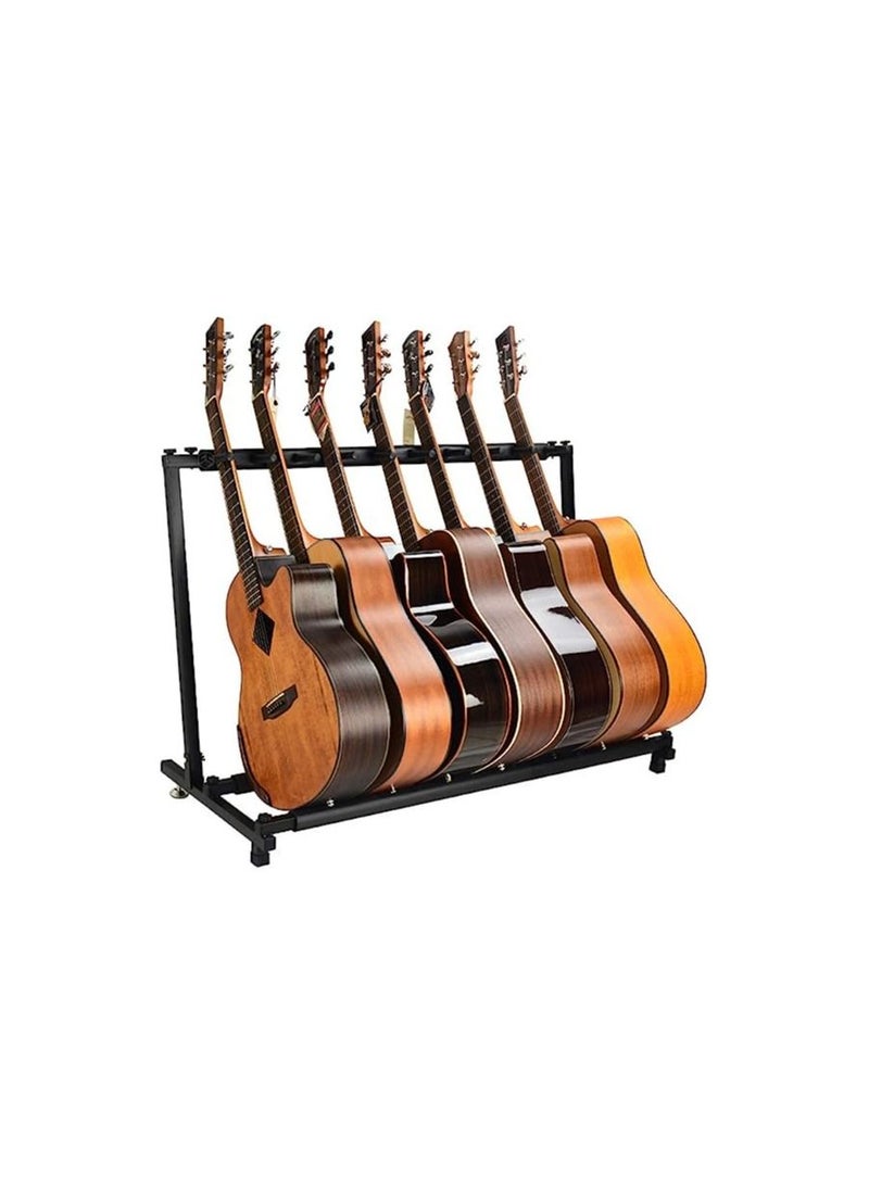Morimoe Guitar Bass Stand for Multiple Guitars Display Foldable Rack (7-Space)