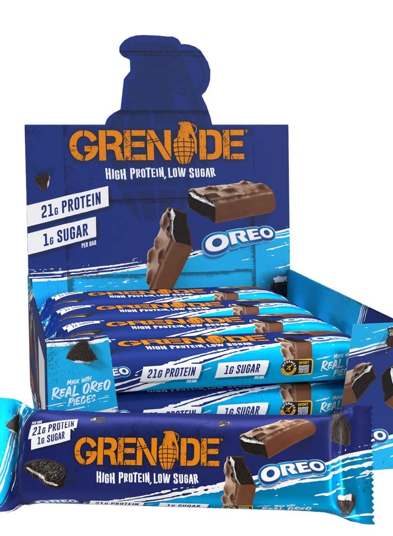 Grenade Carb Killa High Protein and Low Carb Bar, 12 x 60 g - Oreo