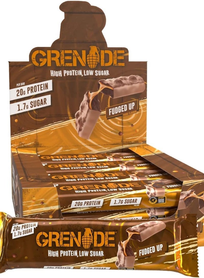 Grenade Carb Killa High Protein and Low Carb Bar, 12 x 60 g - Fudged Up