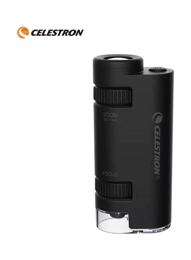 60X-120X Stepless Zoom LED Lighted Pocket Microscope