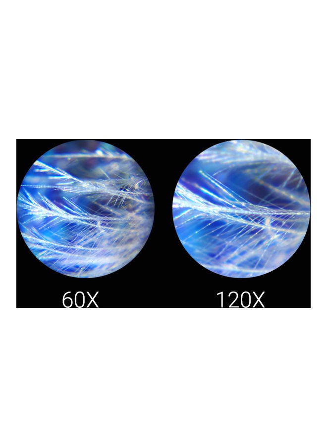 60X-120X Stepless Zoom LED Lighted Pocket Microscope