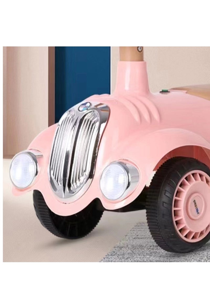 Austin Kids Balancing Ride-On Vintage Car with Steering Wheels - Pink