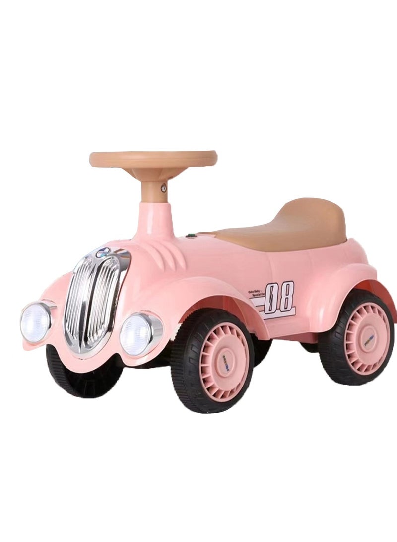 Austin Kids Balancing Ride-On Vintage Car with Steering Wheels - Pink