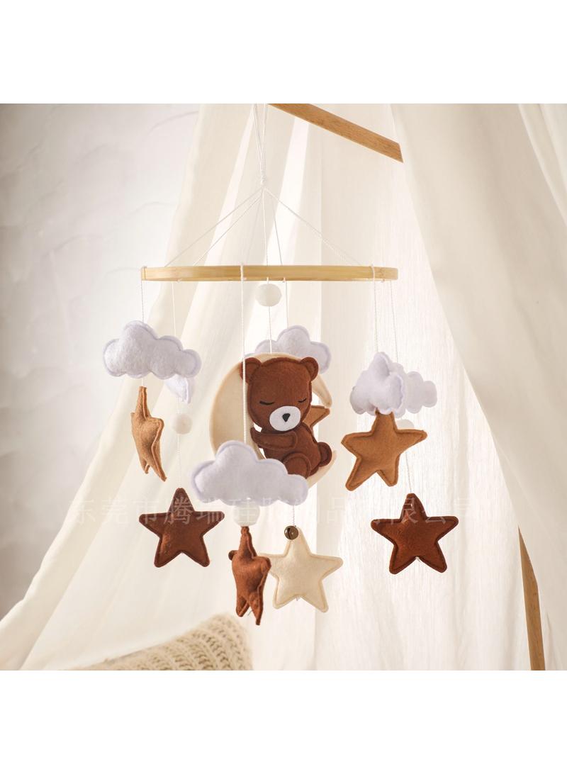 Little Bear Felt Bed Bell Comfort Baby Suspended Cloud Wind Chime Baby Bed Decoration Pendant