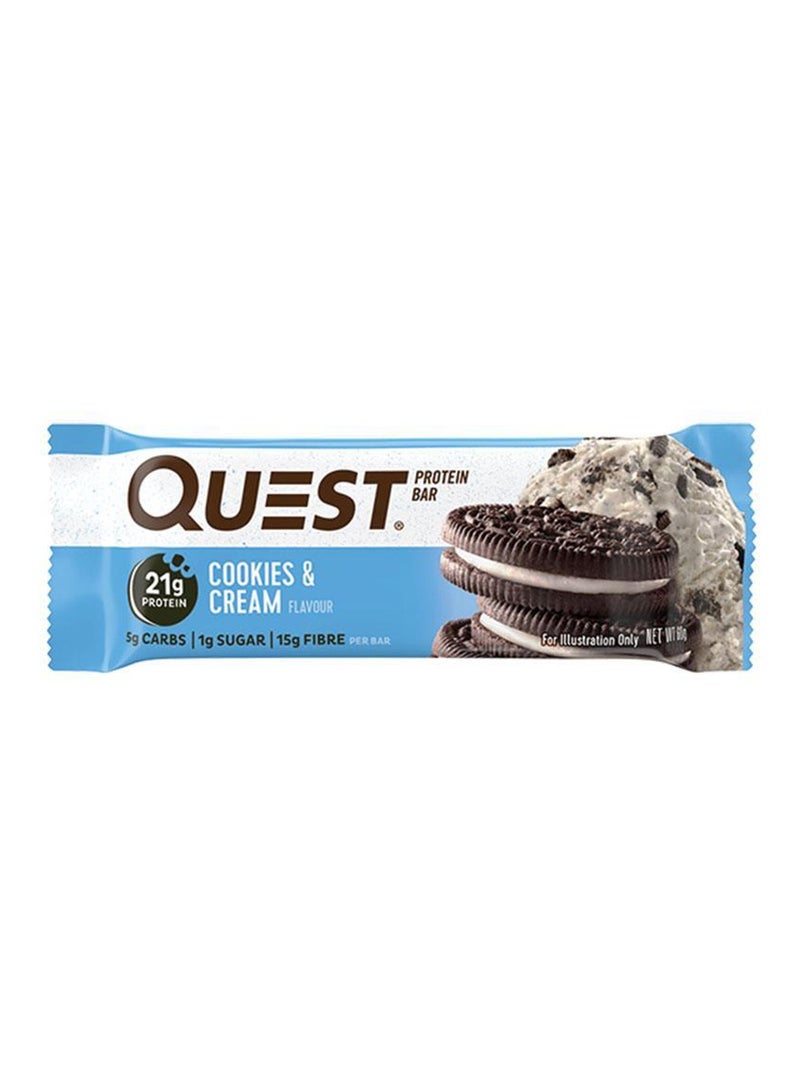Protein Bar Cookies & Cream 60g Pack of 12