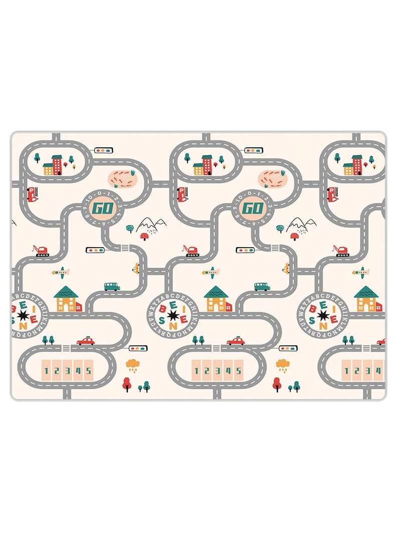 Double Sided XPE Foam Mat - Road Map