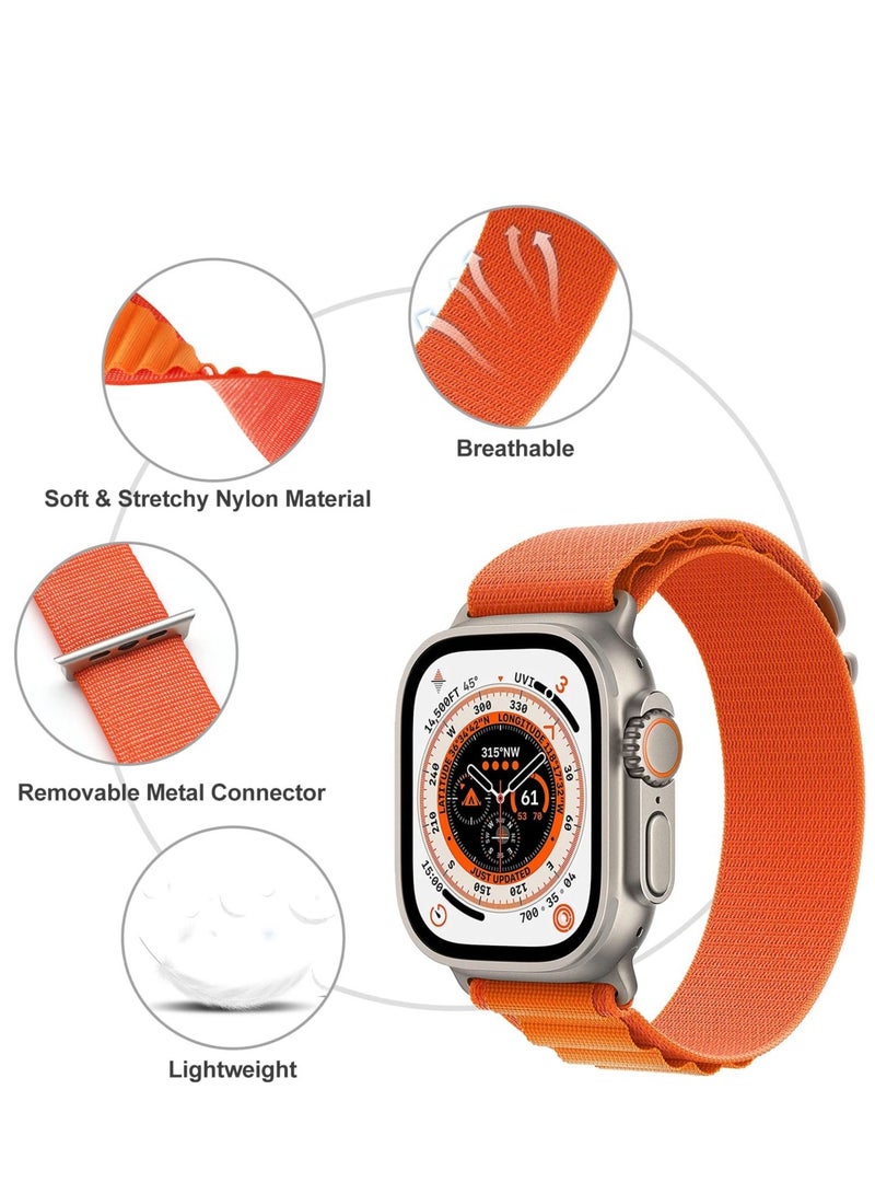 4 Pack Alpine Loop Bands for Apple Watch Ultra/SE/Series 8-1 - Adjustable Nylon Strap with Titanium G-Hook - Sweat & Water Resistant