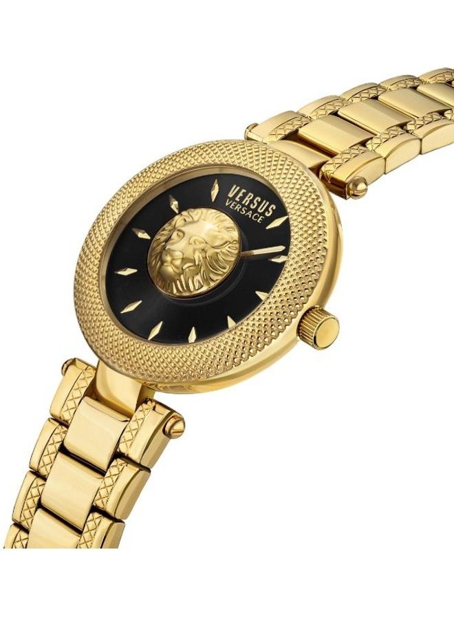 Women's Analog Round Shape Metal Wrist Watch V WVSP645721 - 36 Mm